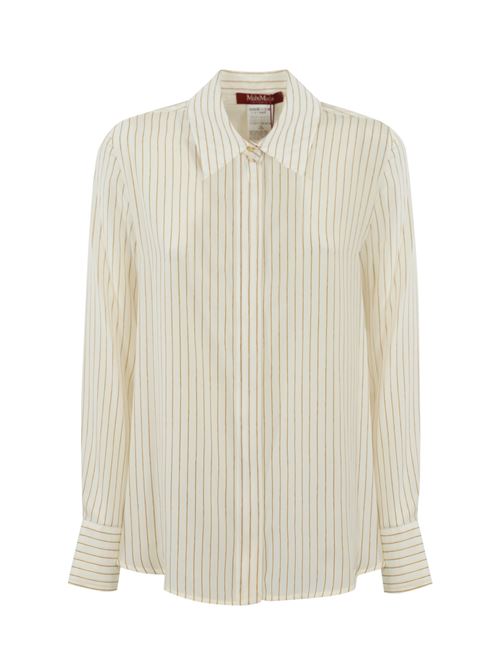 Camicia Lama in crepe de chine Bianco/Beige MAX MARA STUDIO | 2516111031600002